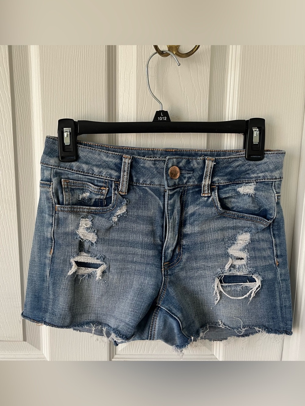 American Eagle Outfitters Distressed Blue Jean Shorts